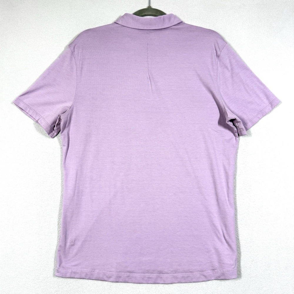 Lululemon Evolution Polo Shirt Men Medium Performance Modern Stretch Golf Purple - Picture 4 of 8